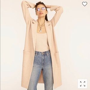 Ella Open Front Long Sweater Blazer in Pink
